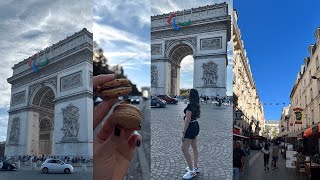 VLOG PARIS ChampsÉlysées Arco do Triunfo Pierre Hermé etc [upl. by Wendalyn]