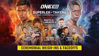 ONE 165 Superlek vs Takeru  Ceremonial WeighIns amp Faceoffs [upl. by Finah121]