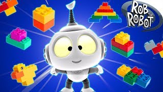 Learn Legos  Preschool Learning Videos  Rob The Robot [upl. by Ailekat]