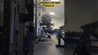 sentadilla con pausa 4x100kg [upl. by Atteloiv481]