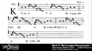 Kyrie V from Mass V Gregorian Chant [upl. by Eidoj131]