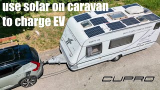 charge EV with solar powered caravan testing off grid applications [upl. by Liana]