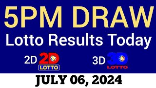 Lotto Result Today 5pm Draw July 6 2024 Swertres Ez2 PCSO Live Result [upl. by Eahsram]