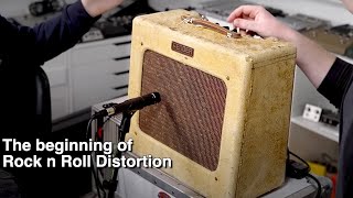 The Origin of Guitar Distortion playing a 1949 Fender Tweed Deluxe then going kinda nuts [upl. by Galateah188]