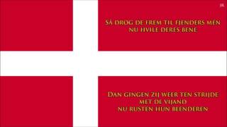 Volkslied van Denemarken DKNL tekst  Anthem of Denmark [upl. by Ahseinad]