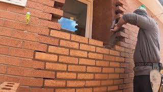 Bricklaying how to brick up a door [upl. by Vivica]