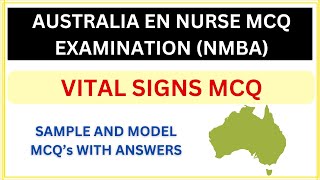 Australian Enrolled Nurse MCQ  VITAL SIGNS  IQNM amp NMBA OBA Exam [upl. by Magas]