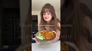 Une journée dans mon assiette 🌱🍝 en tant que diététiciennenutritionniste shorts recette [upl. by Okimat498]