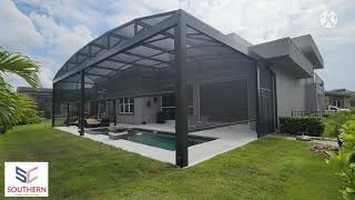 Mega View Pool Enclosure with Motorized Screen Walls  Central FL 3865747567 [upl. by Itsud]