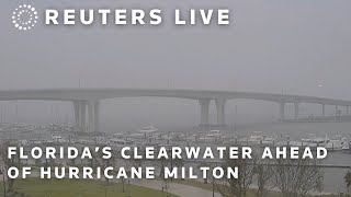 LIVE View of Clearwater as Hurricane Milton churns toward Floridas west coast [upl. by Idnahs727]