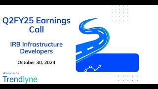 IRB Infrastructure Developers Earnings Call for Q2FY25 [upl. by Nosyt]