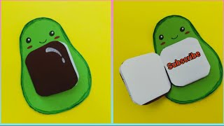 How To Make DIY Avocado Mini Notebook  Easy Paper Craft  Origami Avocado Notebook [upl. by Hsatan]