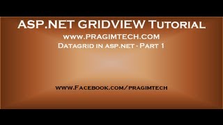 Datagrid in asp net Part 1 [upl. by Horst484]