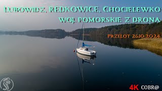 Jezioro Lubowidz Redkowice Przystań kajakowa Chocielewko z drona 26102024 [upl. by Annayr]