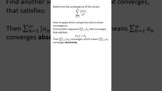 Using direct comparison test for cosnn2 [upl. by Zelazny]