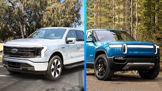 Inside Rivian R1T VS F150 Lightning – Electric Truck Interiors [upl. by Hanni]