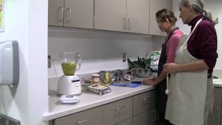 Preparing A Smoothie with Kale Stems and Fruit [upl. by Hermina]