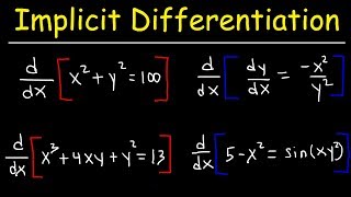 Implicit Differentiation [upl. by Rehptosirhc469]