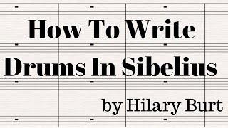 How to write drums in Sibelius  quick sneaky brilliant [upl. by Ahsienot]