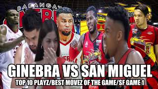 GINEBRA VS SAN MIGUEL TOP 10 PLAYZBEST MOVEZ OF THE GAMESEMIFINALS GAME 1 viralvideo pbaupdates [upl. by Itirahc]