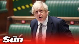 Live Boris Johnson outlines roadmap to exit COVID19 lockdown at Commons [upl. by Llenrev]