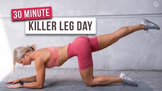 30 MIN KILLER LEG WORKOUT  Lower Body No Equipment No Repeat  HIIT IT HARDER DAY 23 [upl. by Leffen663]