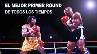 EL MEJOR PRIMER ROUND DE LA HISTORIA  Tommy Hearns vs Marvin Hagler [upl. by Vudimir152]