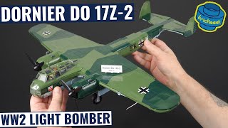 WW2 Light Bomber quotFlying Pencilquot Dornier DO 17Z2  COBI 5754 Speed Build Review [upl. by Rockefeller]