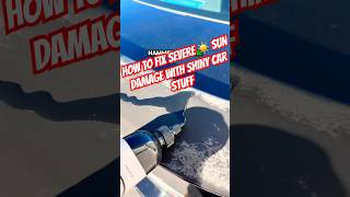 HOW TO APPLY SHINY CAR STUFF ON A SEVERELY DAMAGED PANEL Watch this 🤯😱🔥 cars autodetailing [upl. by Erme]