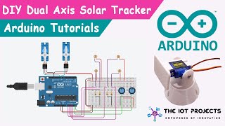 Dual Axis Solar Tracker Arduino Project Using LDR and Servo Motors [upl. by Adnhoj]