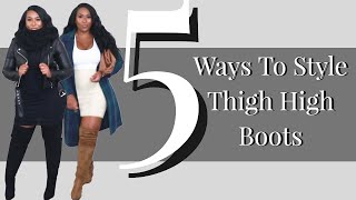 5 Ways to Style Thigh High Boots  Wide Calves [upl. by Niels385]