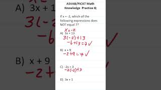 Evaluating Expressions ASVABPiCAT Math Knowledge Practice Test Q acetheasvab w grammarhero [upl. by Craner]