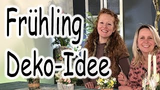 DIY Tischdeko  Frühlingsdeko mit Blumen und Kerzen  Osterdeko selber machen  Floristik24 [upl. by Yraillih]