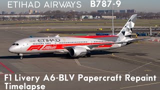 Etihad Airways F1 Livery Papercraft Repaint Timelapse [upl. by Kleinstein]