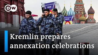 Russia prepares large annexation ceremony for occupied territories  DW News [upl. by Acined193]