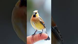 Adorable Little Bird Sitting on My Hand birdonhand wildlife [upl. by Elazaro]