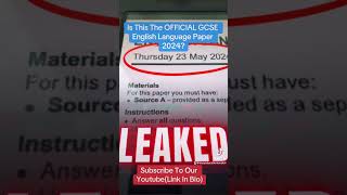 The OFFICIAL 2024 GCSE English Paper Subscribe To Our YouTube For More‼️ gcse2024 gcse [upl. by Snow]