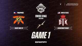 Fnatic ONIC PH vs BloodThirstyKings GAME 1 M6 World Championship  BTK vs FNOP ESPORTSTV [upl. by Godfry]