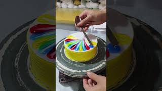 Multi Colour Cake Decoration ideas 💡 trending videoshorts youtubeshorts video [upl. by Ennovoj]