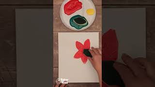 How To Make A Poinsettia Sponge Painting  Baker Ross [upl. by Belcher]