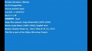 RimskyKorsakov Nikolay Op53 Dragonflies chorus practice sop2 [upl. by Mobley]