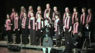 Bagpipe playing Amazing Grace with a gospel choir [upl. by Olrak]