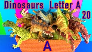 DINOSAUR Box 20 TOY COLLECTION Dinosaurs LETTER A Dino Kids Toy Review SuperFunReviews [upl. by Donelu740]