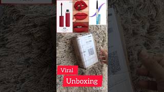 Viral Swiss beauty holographic eyeliner and loreal infallible lipstick unboxing video shorts nykaa [upl. by Meingoldas810]