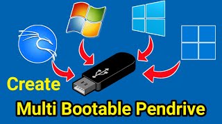 How To Create Multi Bootable Pendrive in Hindi  Windows 781011  Multiboot Pendrive Kaise Banaye [upl. by Steffi]