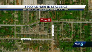 Ames Police say they have a person of interest for Friday stabbings [upl. by Aleydis930]