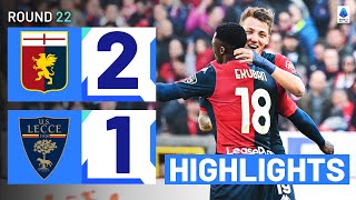 GENOALECCE 21  HIGHLIGHTS  Genoa strikers shine in heroic comeback  Serie A 202324 [upl. by Skees]