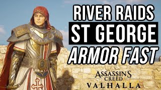 CORRECT Saint George’s Armor Locations All River Raids Maps Gear Clues  Assassin’s Creed Valhalla [upl. by Nosyk739]