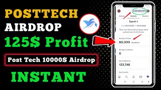 Post Tech App 100000 Airdrop  Post Tech Point Earn  Post Tech App Withdrawal  Post Tech Airdrop [upl. by Edvard]