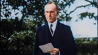 1080p COLOR  President Calvin Coolidge First Presidential Speech 1924  DeOldify [upl. by Brownley]